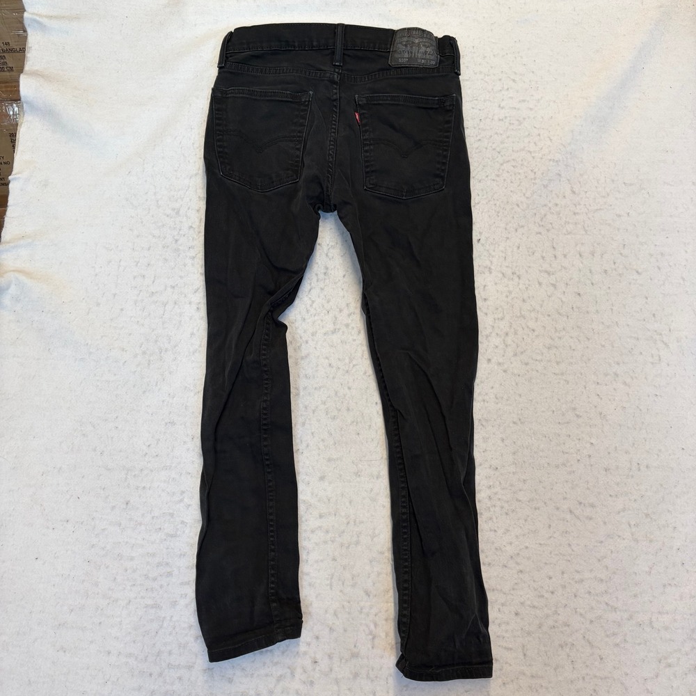 Levi's 510 Skinny Jeans Mens 30x30 Black Faded Stretch Denim